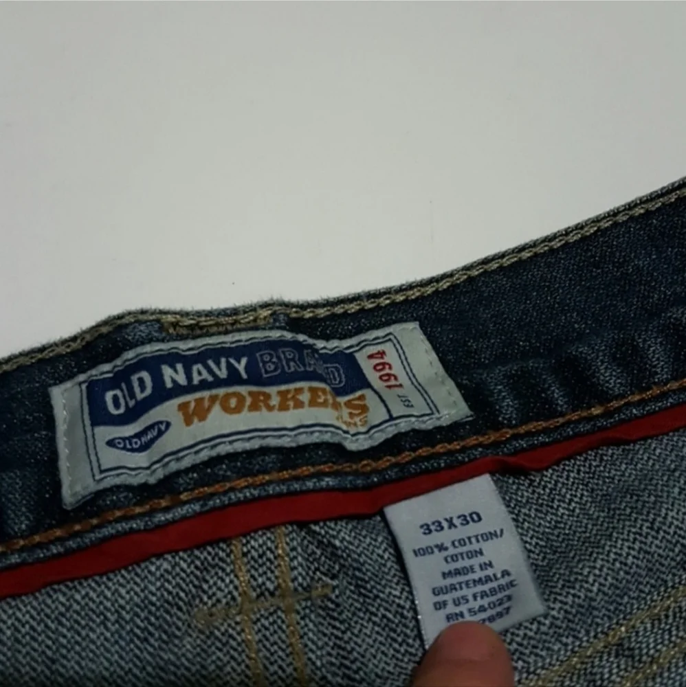 Old Navy Men's Blue Wash Working Jeans-33X30